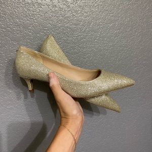 Gold Sam Edelman Dori Kitten Heels